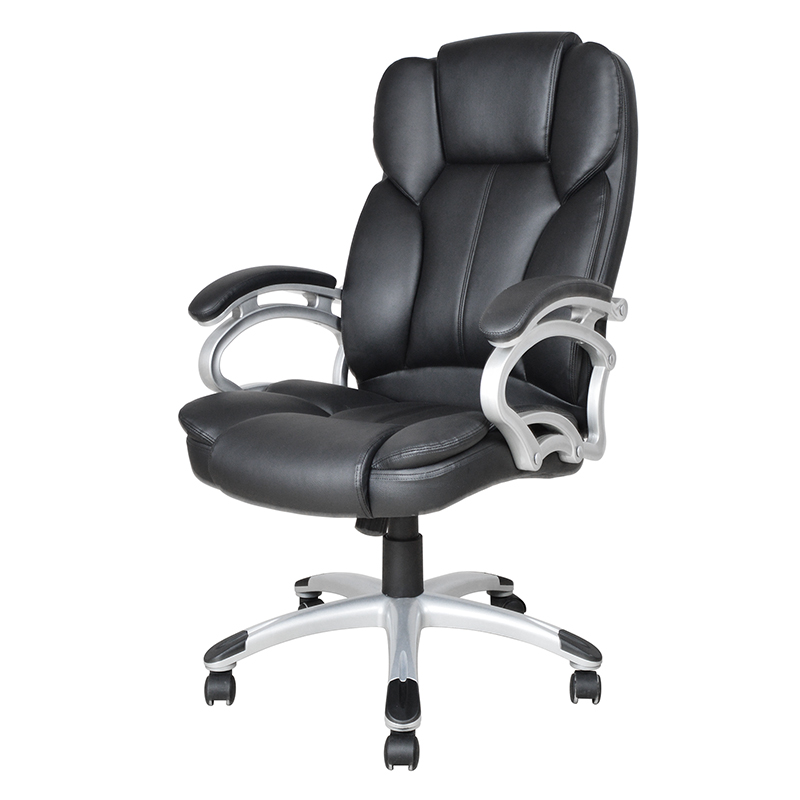 مقعد مكتب تنفيذي ذو مسند للذراعين وظهر مرتفع باللون الأسود (Y-2825)