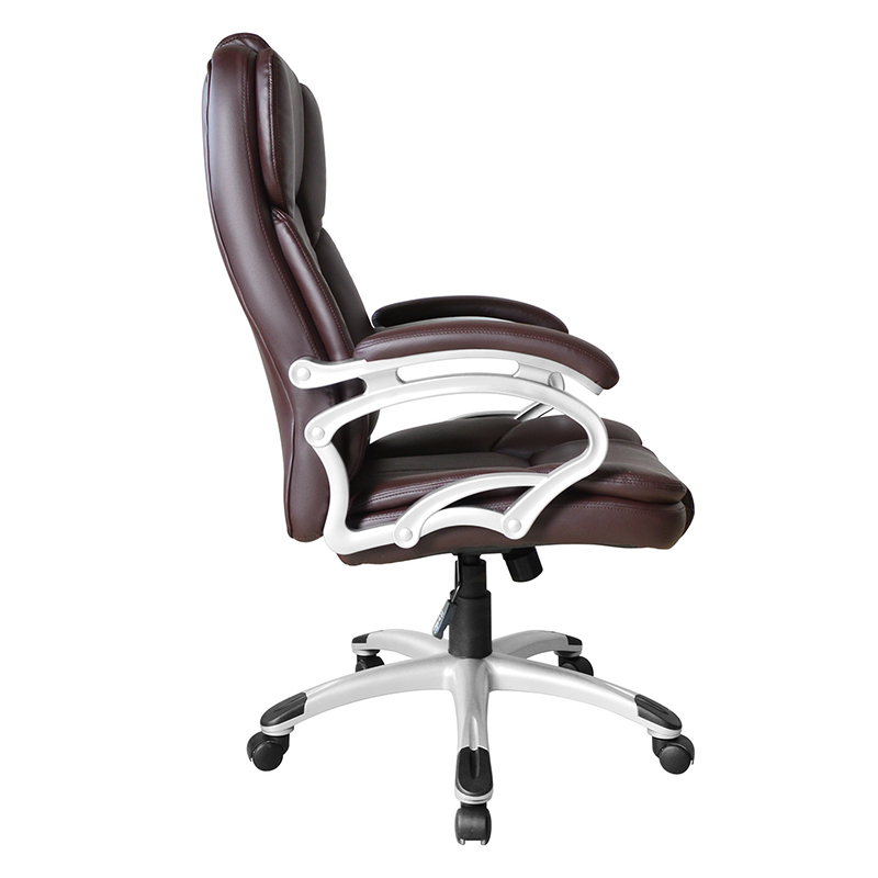 مقعد مكتب تنفيذي ذو مسند للذراعين وظهر مرتفع باللون البني (Y-2825)