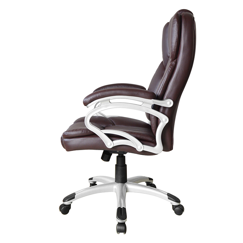 مقعد مكتب تنفيذي ذو مسند للذراعين وظهر مرتفع باللون البني (Y-2825)