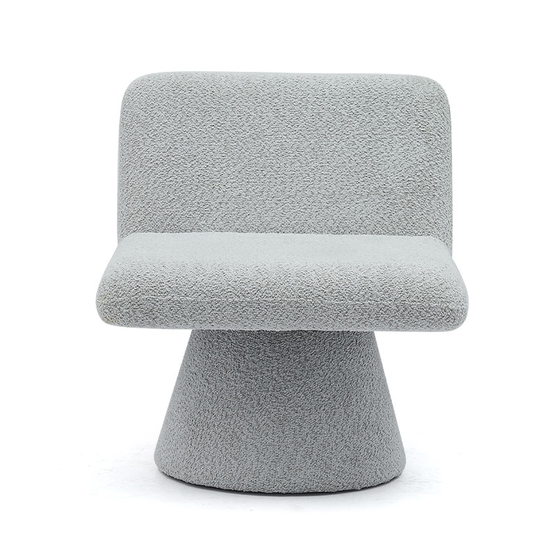 كرسي صالة دوار منجد باللون الرمادي الحديث مصنوع من القماش لغرفة المعيشة كرسي أريكة فردي (GY-642)