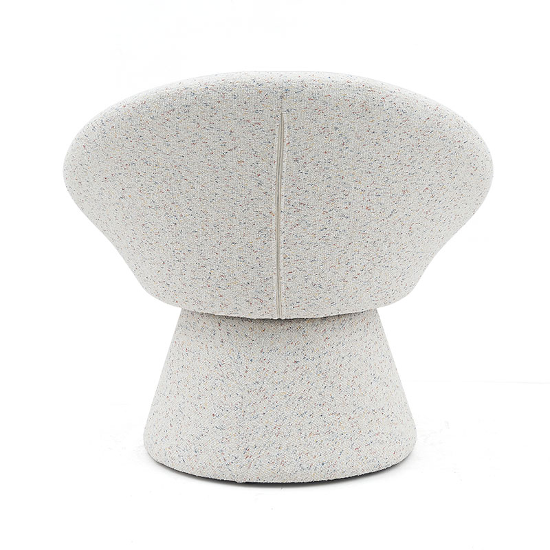 الشمال الأبيض النسيج كسول شكل دائري كرسي غرفة المعيشة مقعد واحد أريكة لهجة صالة الكراسي مع مسند الظهر (GY-645)