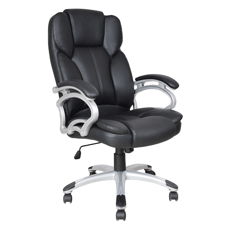 مقعد مكتب تنفيذي ذو مسند للذراعين وظهر مرتفع باللون الأسود (Y-2825)