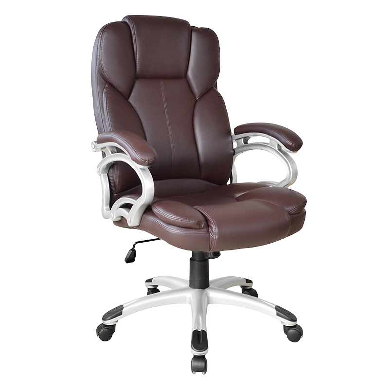 مقعد مكتب تنفيذي ذو مسند للذراعين وظهر مرتفع باللون البني (Y-2825)