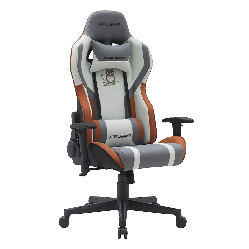 تصميم حيواني طويل القامة من الجلد الصناعي Silla Gamer دوار 180 درجة مستلق إطار قوي كرسي ألعاب السباق (T-7121)